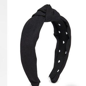 Lele Sadoughi black linen knot headband - new without tags